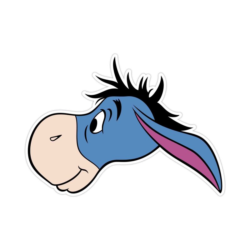 Winnie The Pooh - Eeyore - Full Color Vinyl Sticker - Custom Size