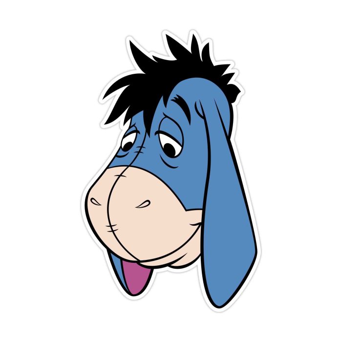 Winnie The Pooh - Eeyore - Full Color Vinyl Sticker - Custom Size