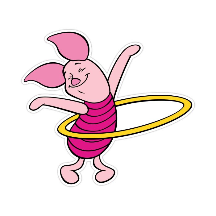 Winnie The Pooh - Piglet - Full Color Vinyl Sticker - Custom Size