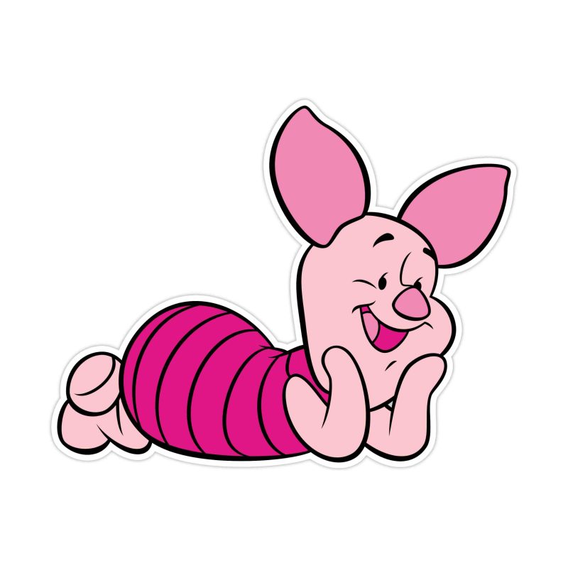 Winnie The Pooh - Piglet - Full Color Vinyl Sticker - Custom Size