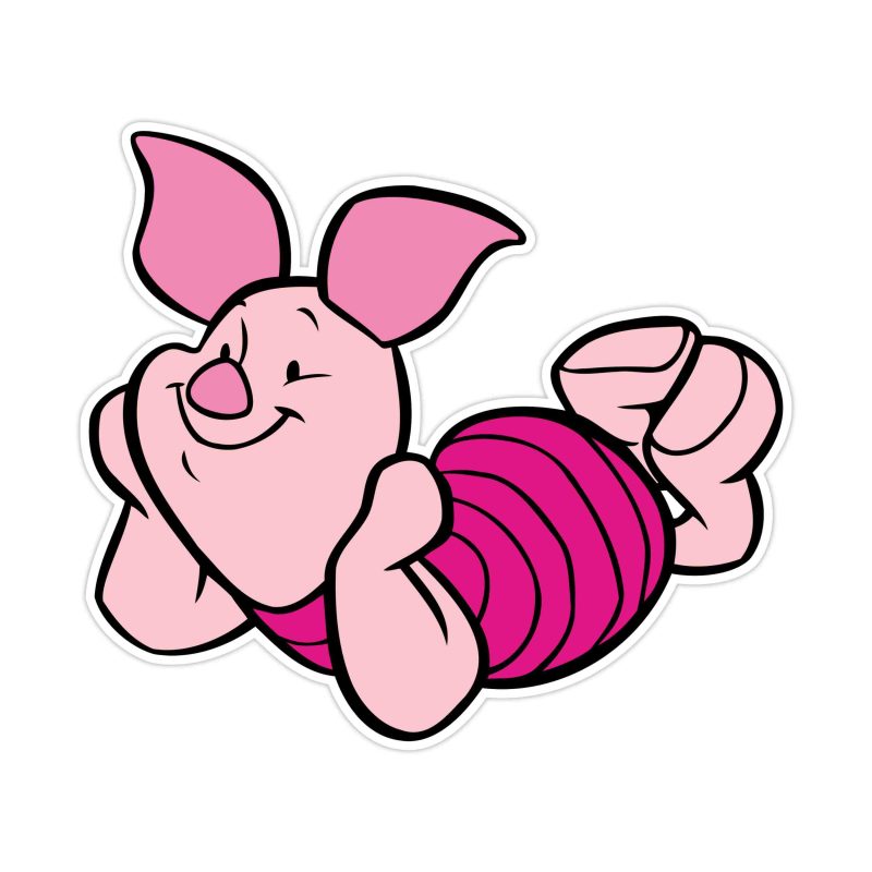Winnie The Pooh - Piglet - Full Color Vinyl Sticker - Custom Size