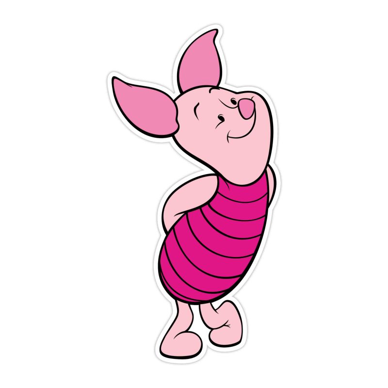 Winnie The Pooh - Piglet - Full Color Vinyl Sticker - Custom Size
