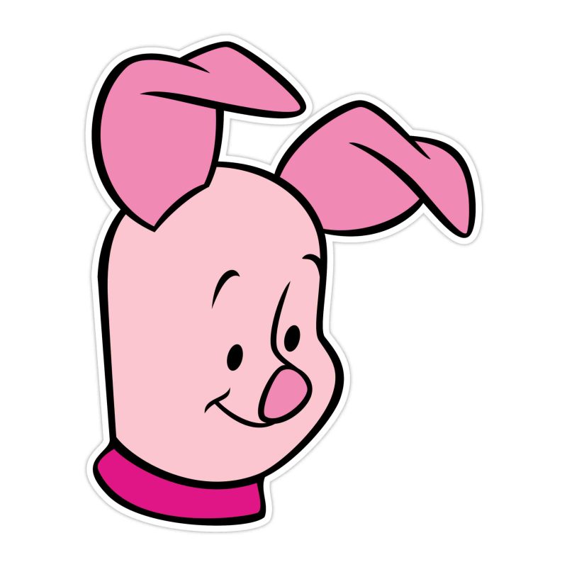 Winnie The Pooh - Piglet - Full Color Vinyl Sticker - Custom Size