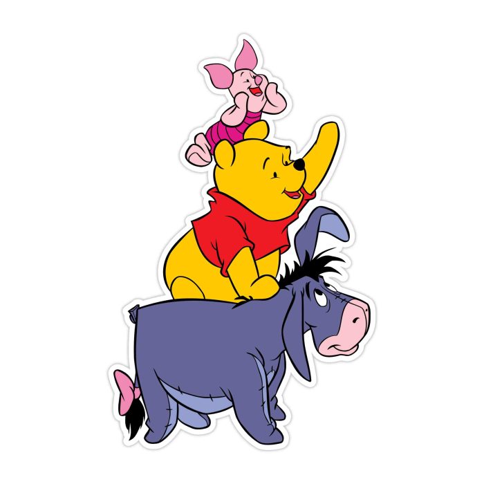 Winnie The Pooh - Friends - Full Color Vinyl Sticker - Custom Size