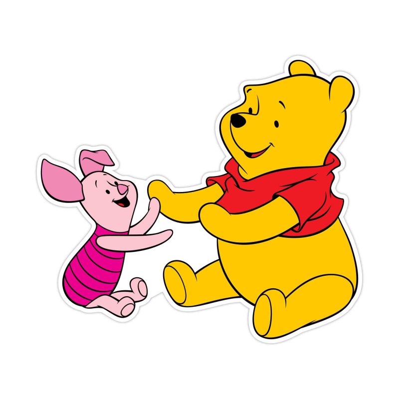 Winnie The Pooh - Pooh And Piglet - Full Color Vinyl Sticker - Custom Size
