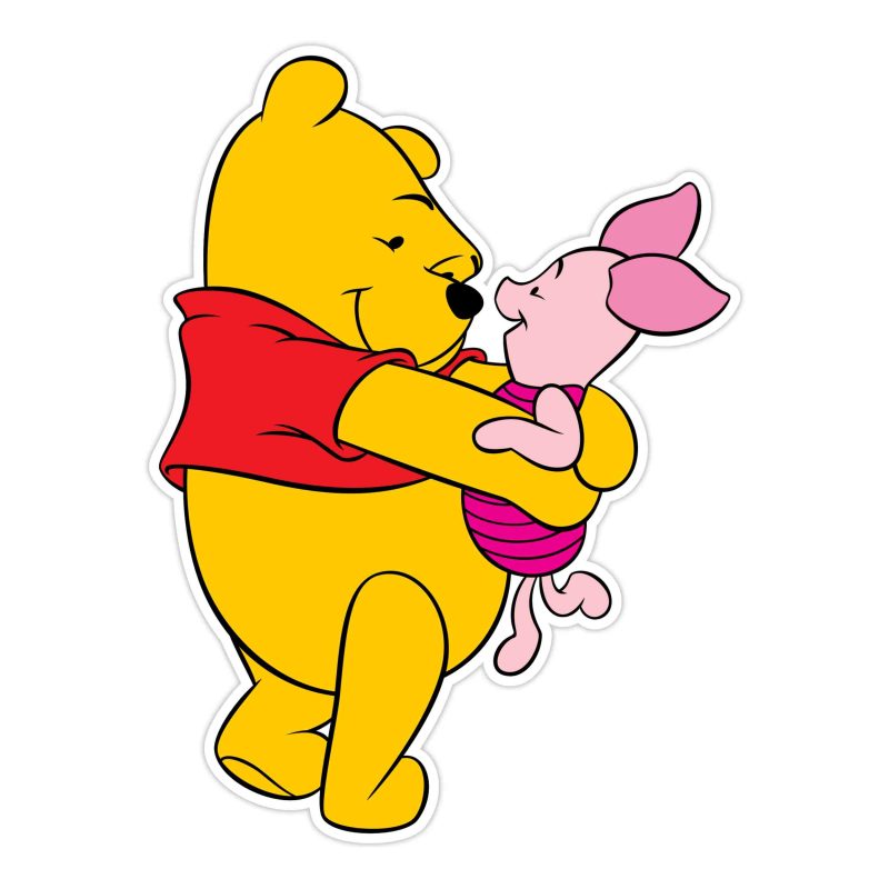 Winnie The Pooh - Pooh And Piglet -  Full Color Vinyl Sticker - Custom Size