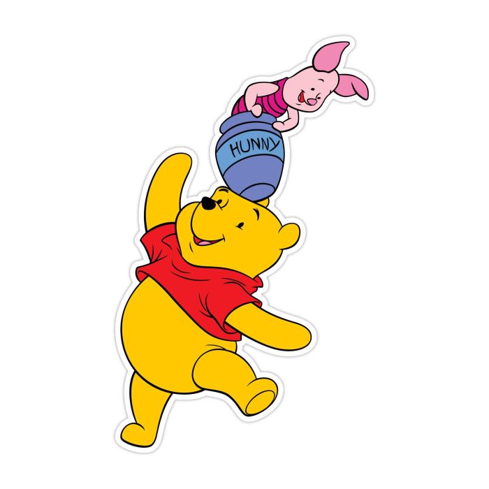 Winnie The Pooh - Pooh And Piglet - Full Color Vinyl Sticker - Custom Size