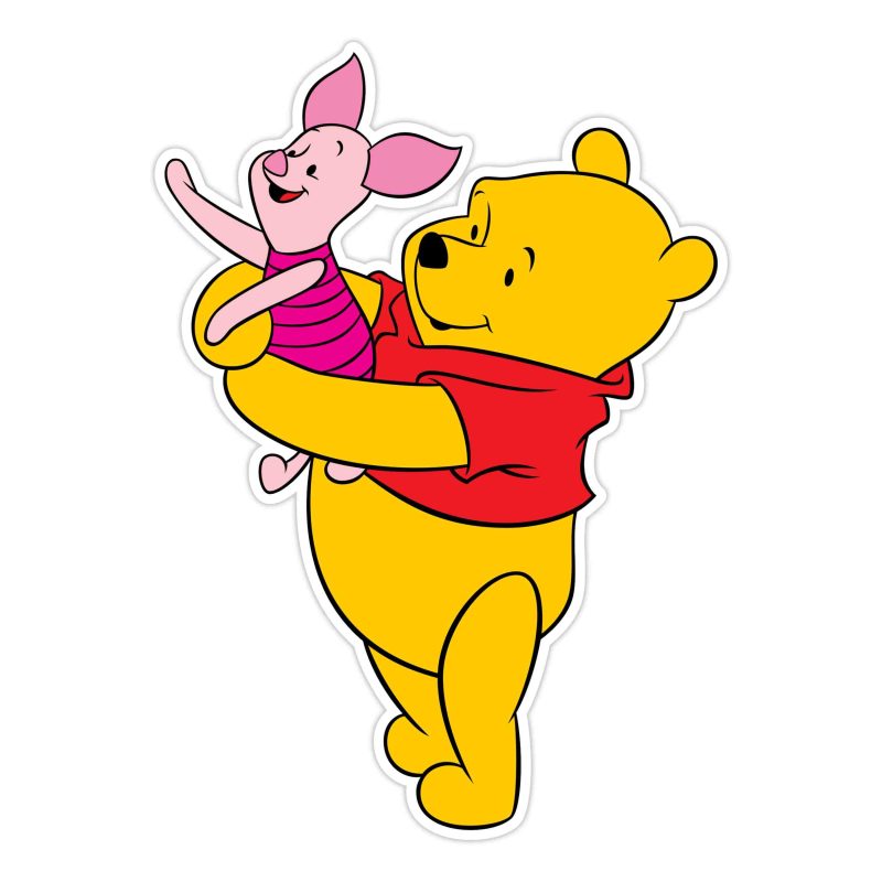 Winnie The Pooh - Pooh And Piglet - Full Color Vinyl Sticker - Custom Size