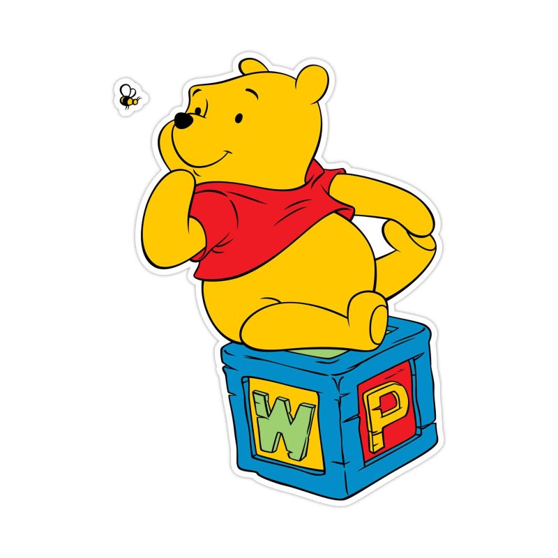 Winnie The Pooh -  Full Color Vinyl Sticker - Custom Size