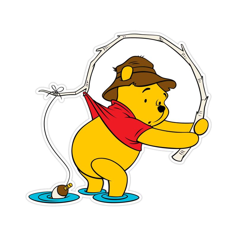 Winnie The Pooh - Full Color Vinyl Sticker - Custom Size