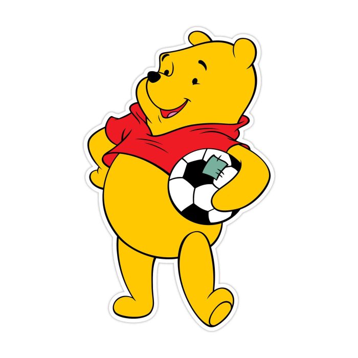 Winnie The Pooh - Full Color Vinyl Sticker - Custom Size