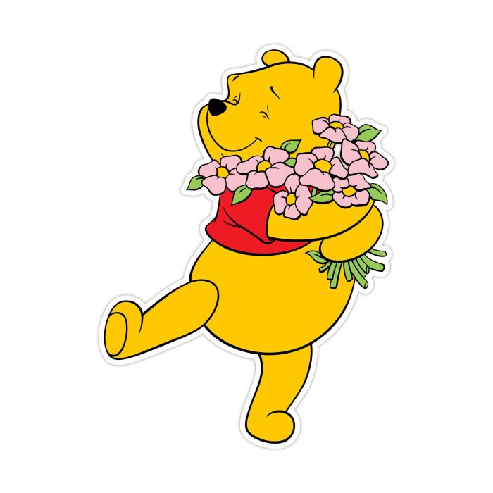 Winnie The Pooh - Full Color Vinyl Sticker - Custom Size