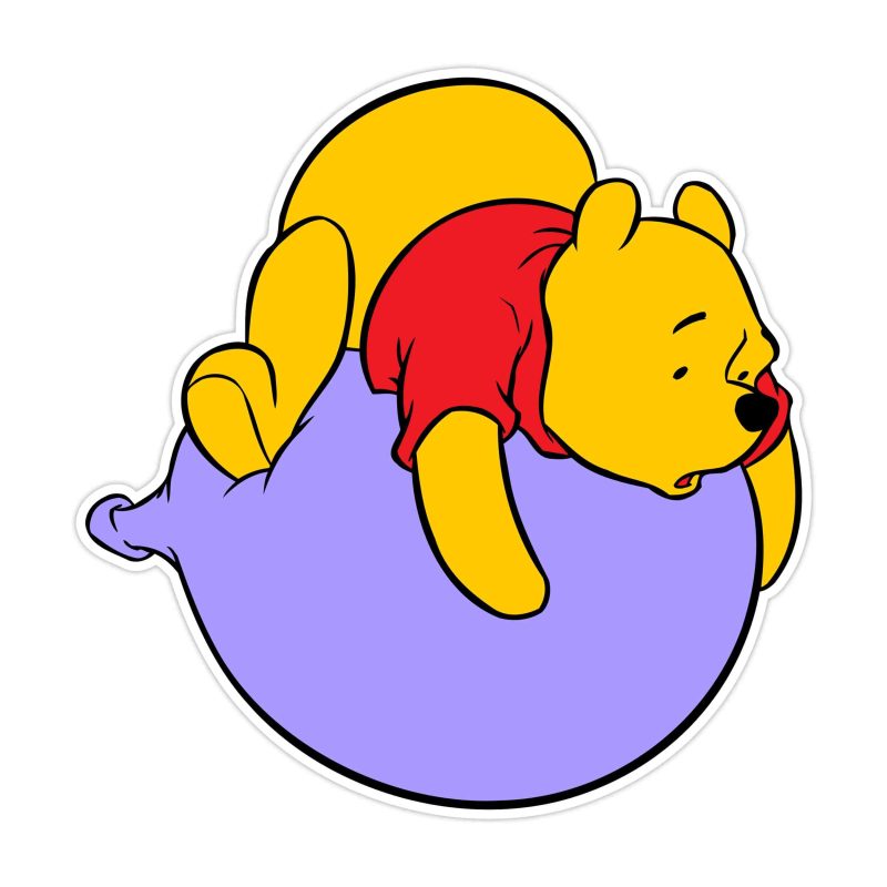 Winnie The Pooh - Full Color Vinyl Sticker - Custom Size