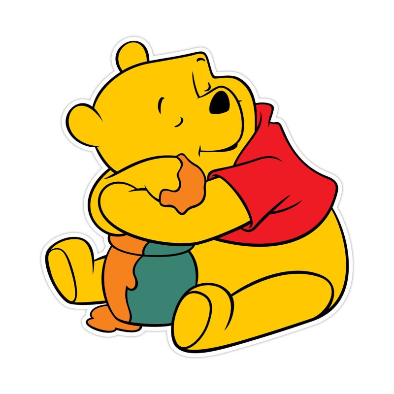 Winnie The Pooh - Full Color Vinyl Sticker - Custom Size