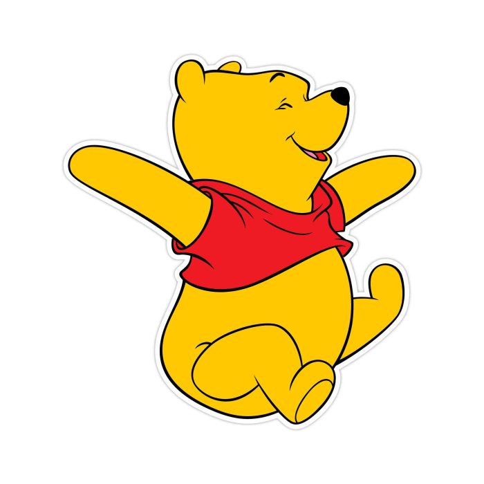 Winnie The Pooh - Full Color Vinyl Sticker - Custom Size