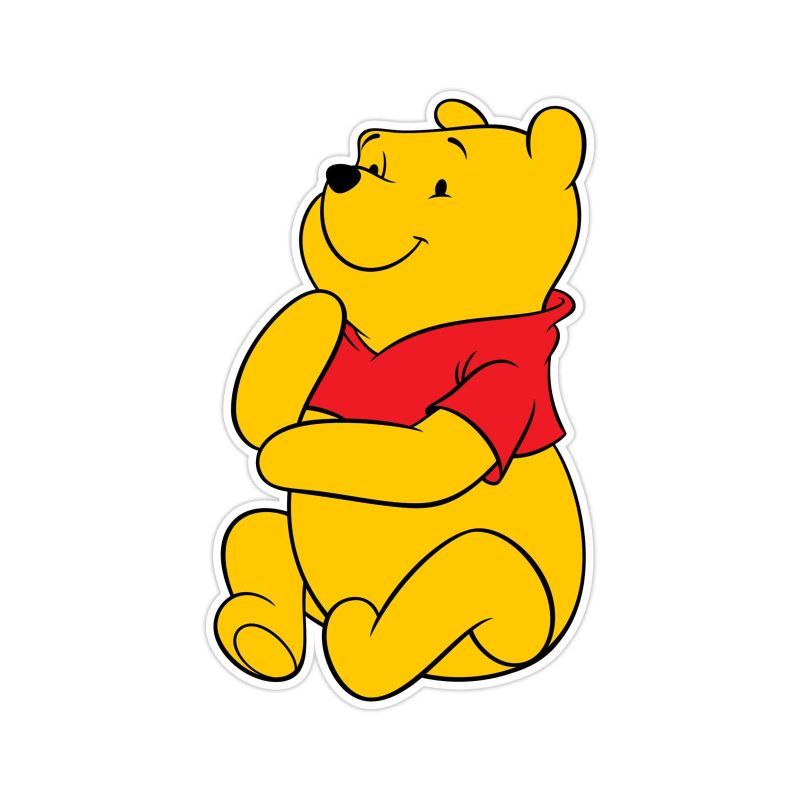 Winnie The Pooh - Full Color Vinyl Sticker - Custom Size