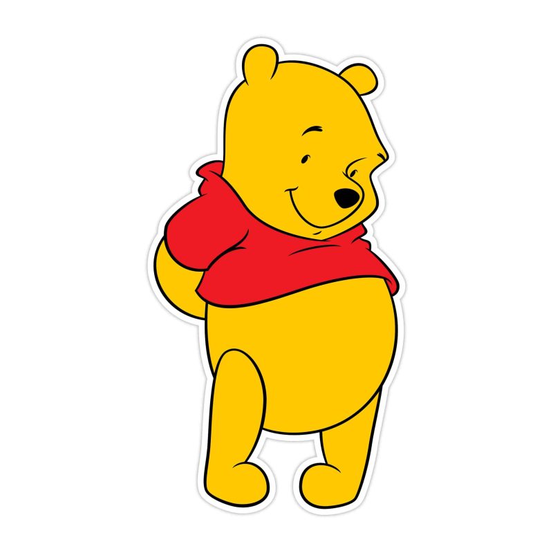 Winnie The Pooh - Full Color Vinyl Sticker - Custom Size