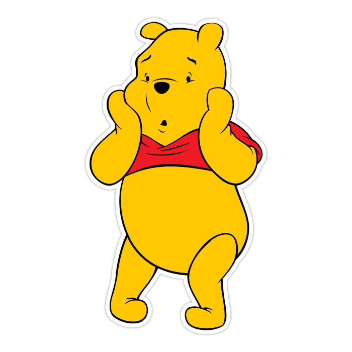 Winnie The Pooh - Full Color Vinyl Sticker - Custom Size