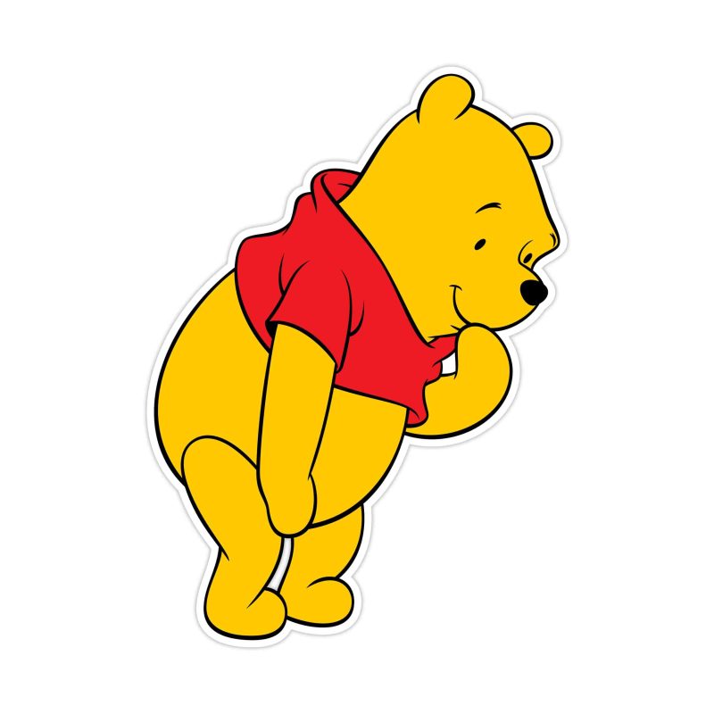 Winnie The Pooh - Full Color Vinyl Sticker - Custom Size