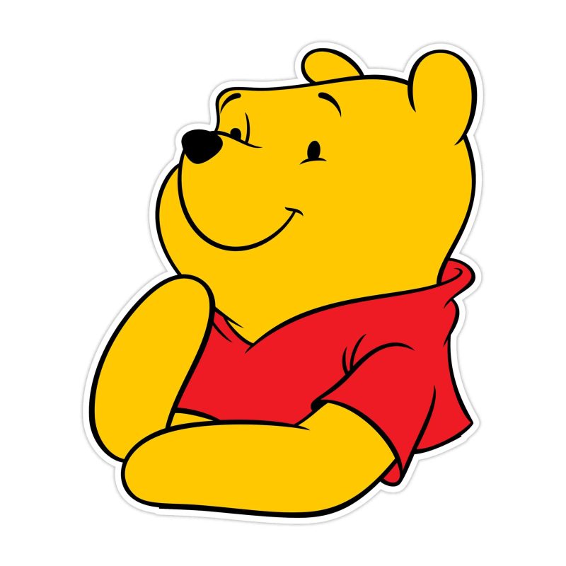 Winnie The Pooh - Full Color Vinyl Sticker - Custom Size