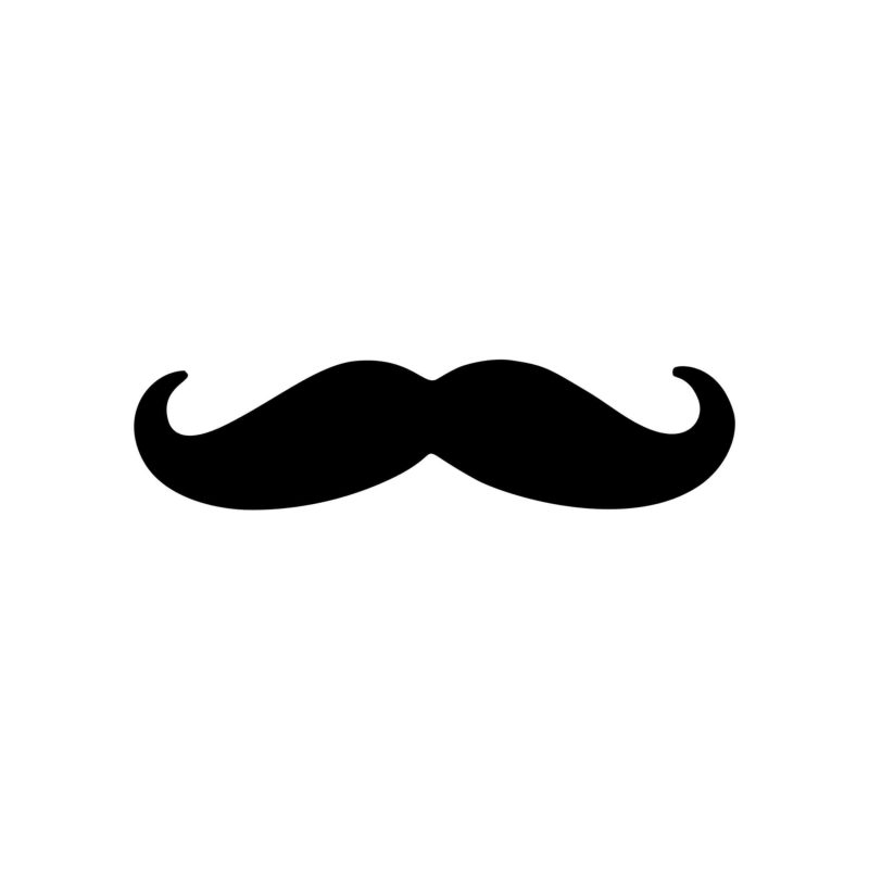 Mustache Vinyl Decal - Custom Size