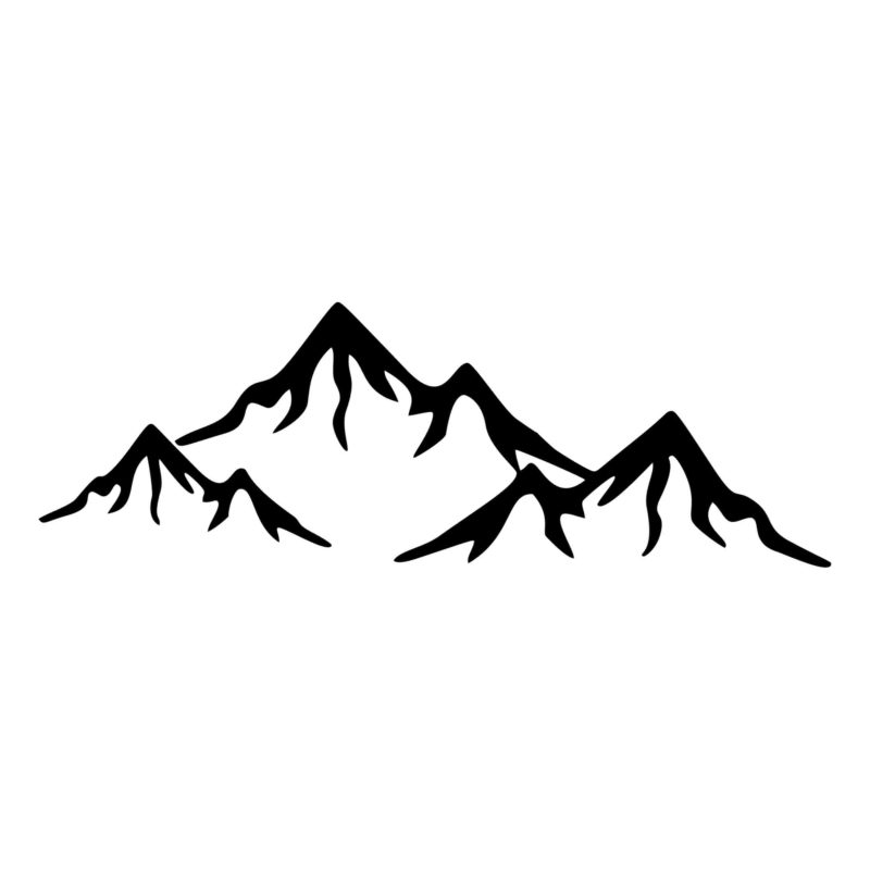 Mountains Vinyl Decal - Custom Size