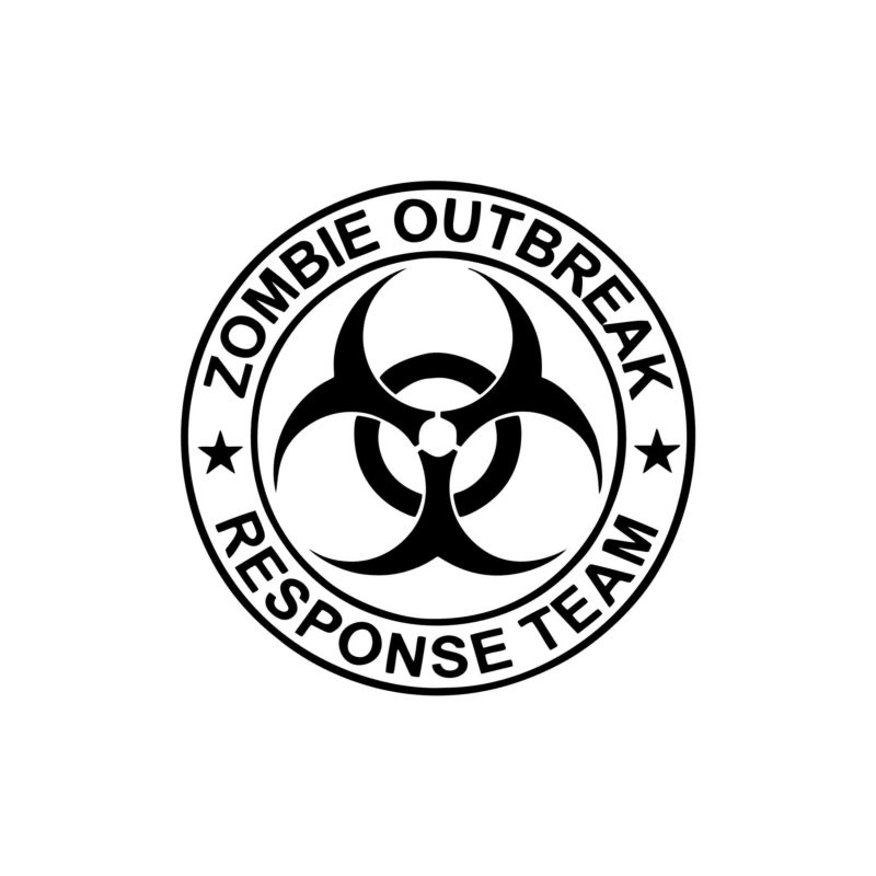 Zombie Outbreak Response Team- Vinyl Decal - Custom Size
