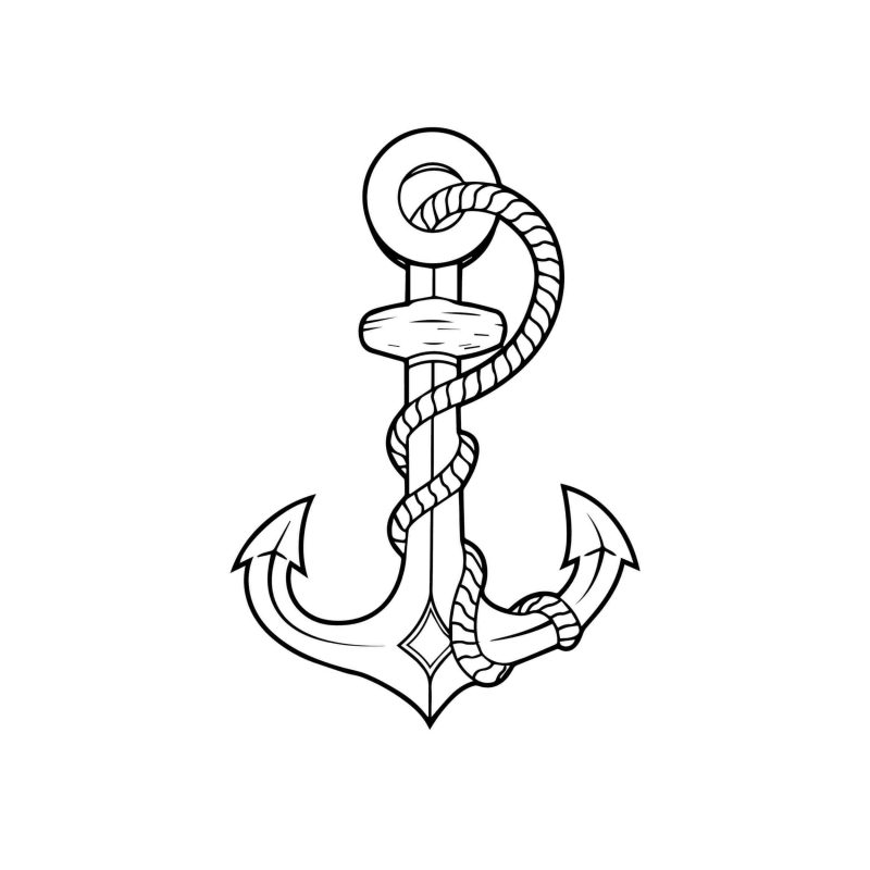 Anchor - Vinyl Decal - Custom Size