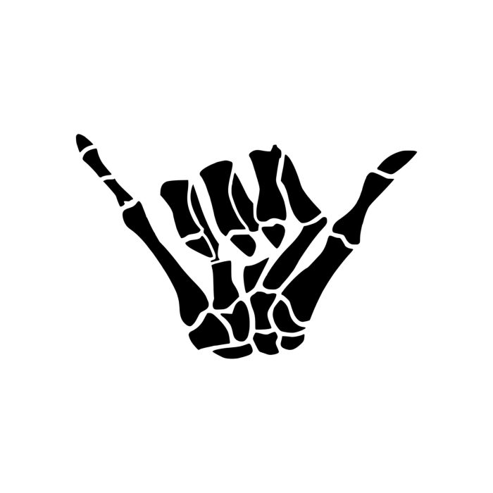 Shaka Skeleton Hand - Custom Size