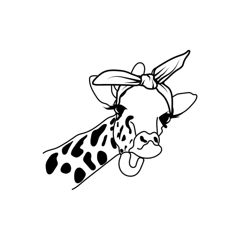 Giraffe - Vinyl Decal - Custom Size