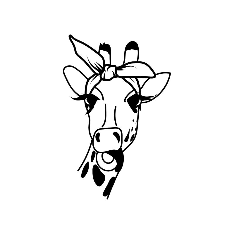 Giraffe - Vinyl Decal - Custom Size