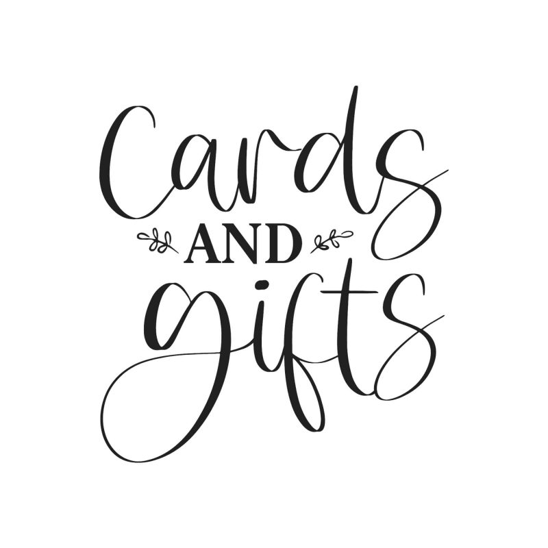 Card And Gifts - Vinyl Decal - Custom Size