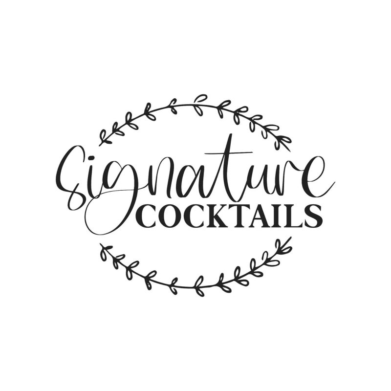 Signature Cocktails - Vinyl Decal - Custom Size