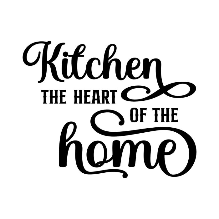 Kitchen The Heart of The Home - Vinyl Decal - Custom Size