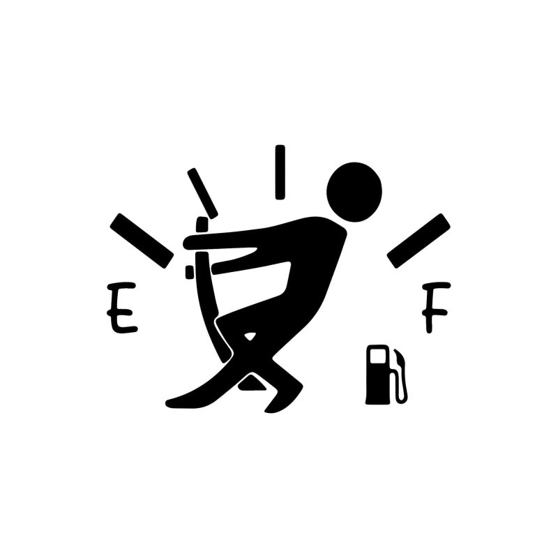 Empty Gas - Vinyl Decal - Custom Size