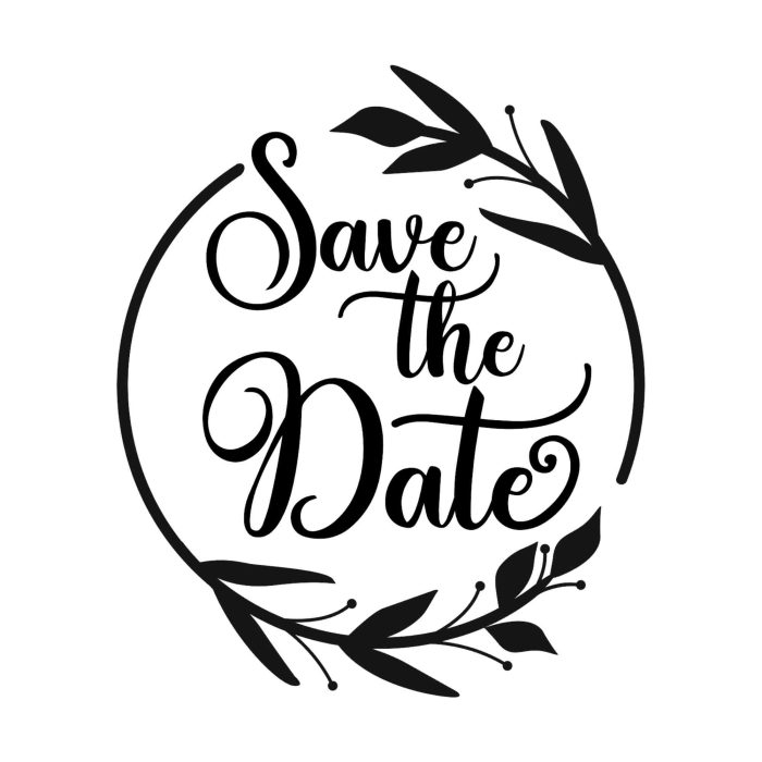 Save the Date - Vinyl Decal - Custom Size