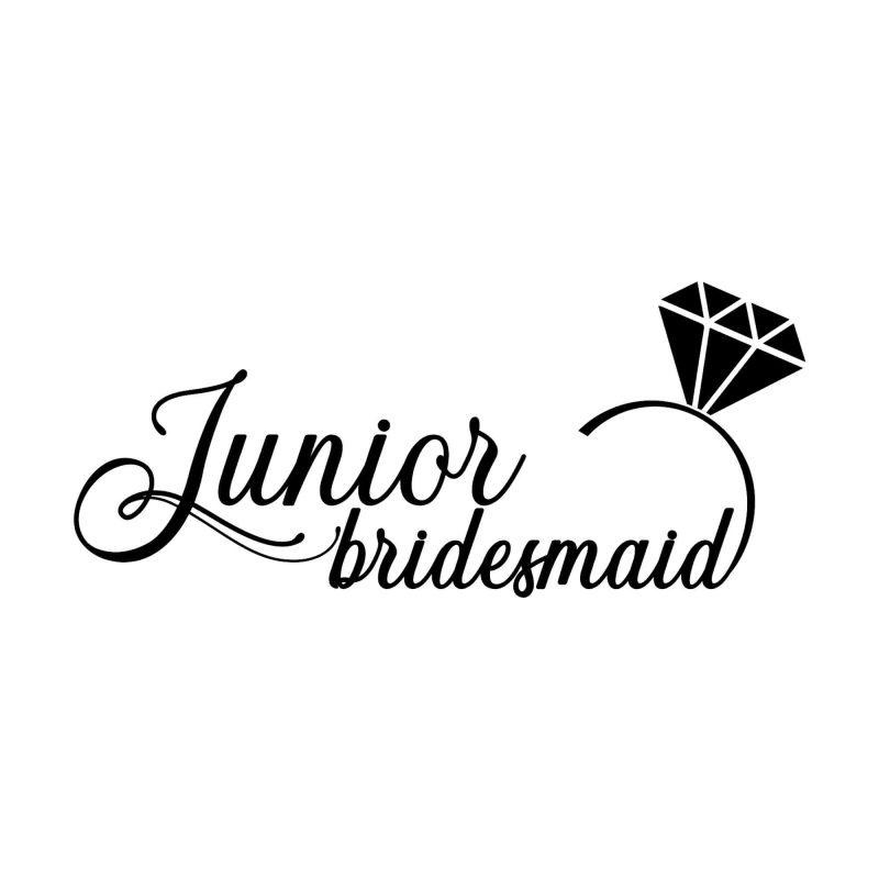 Junior Bridesmaid - Vinyl Decal - Custom Size