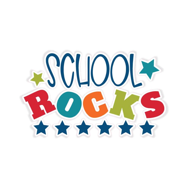 School Rocks - Full Color Vinyl Decal - Custom Size