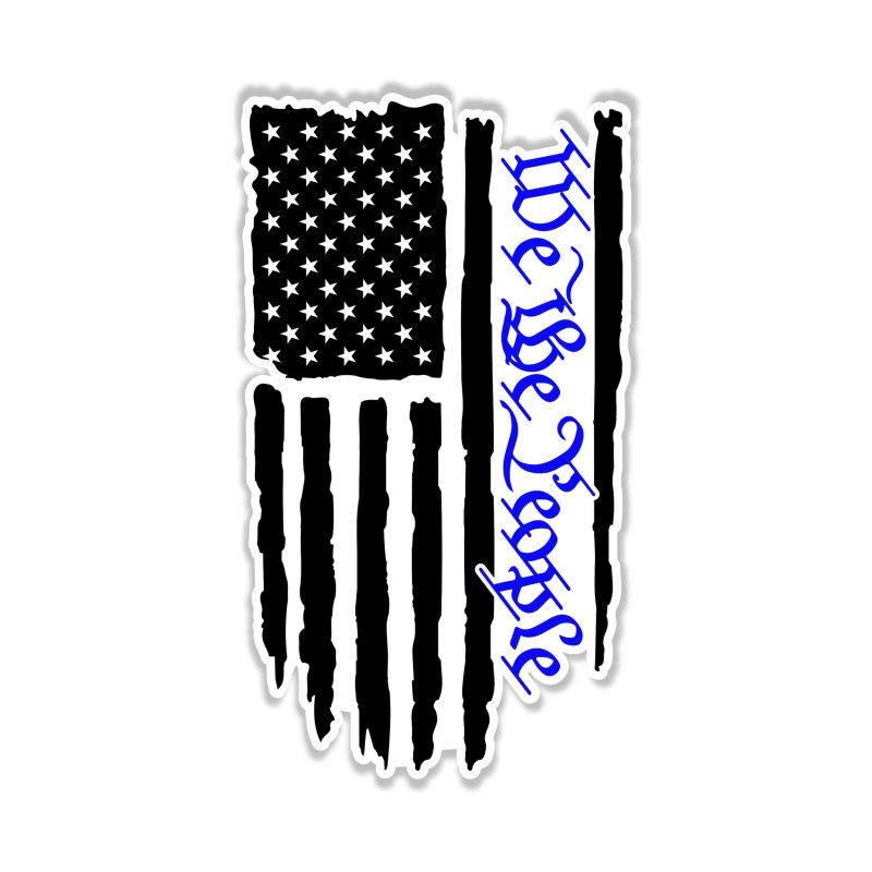 We the People American Flag - Full Color Vinyl Decal - custom size