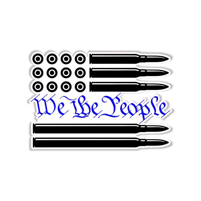 We the People Flag - Full Color Vinyl Decal - custom size