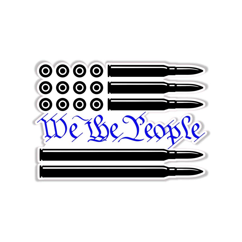 We the People Flag - Full Color Vinyl Decal - custom size