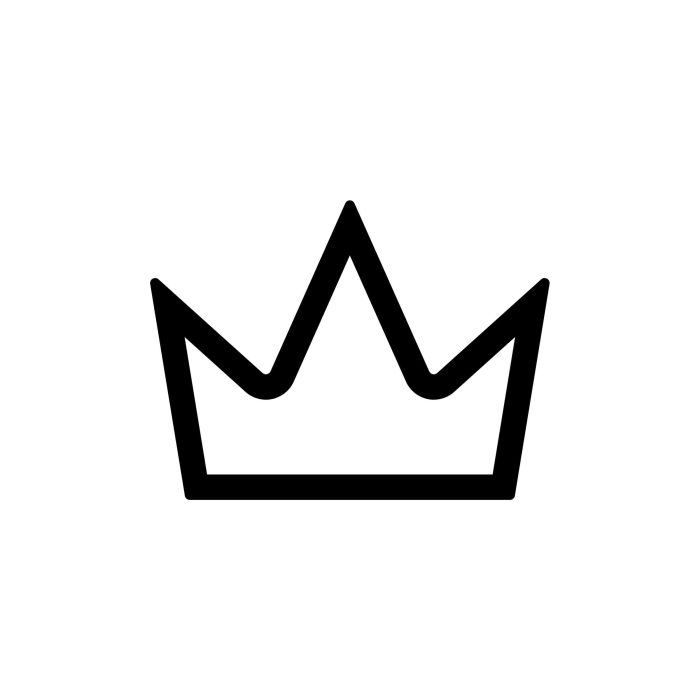 Crown Vinyl Decal - Custom Size