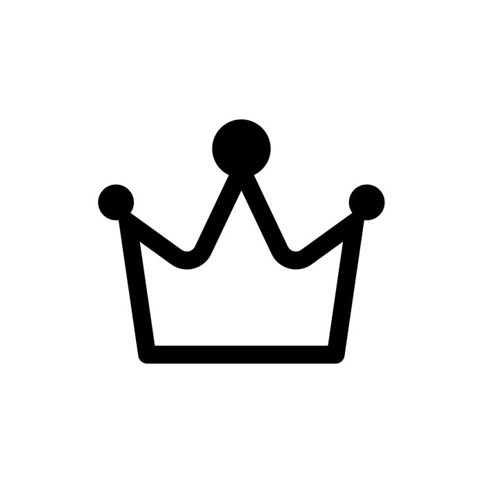 Crown Vinyl Decal - Custom Size