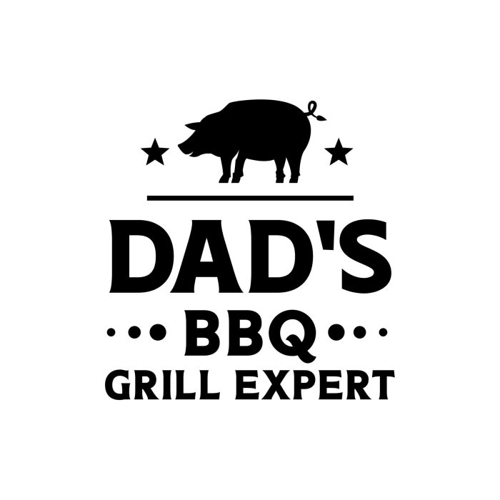 Dads BBQ Grill Expert Vinyl Decal - Custom Size