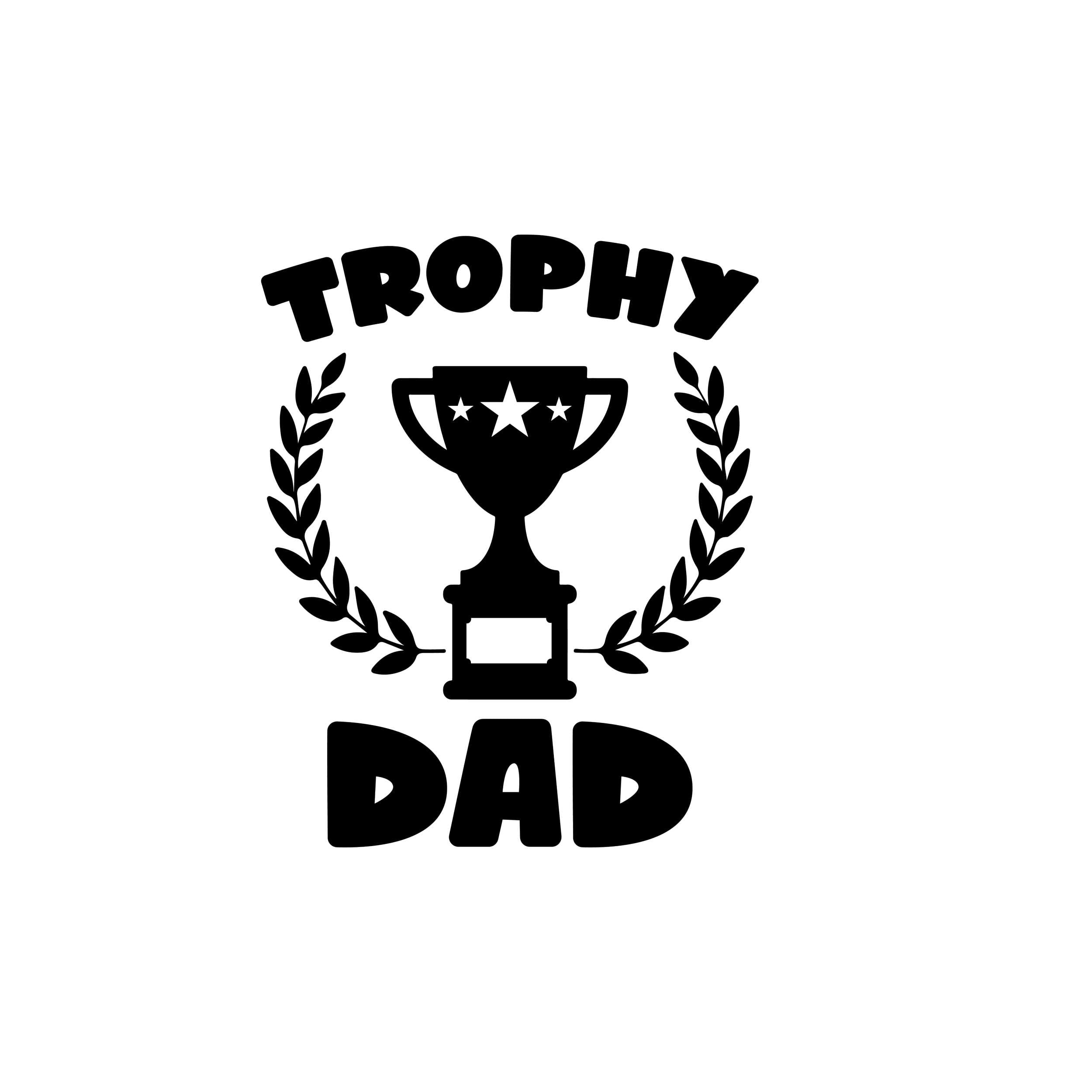 Trophy Dad Vinyl Decal - Custom Size