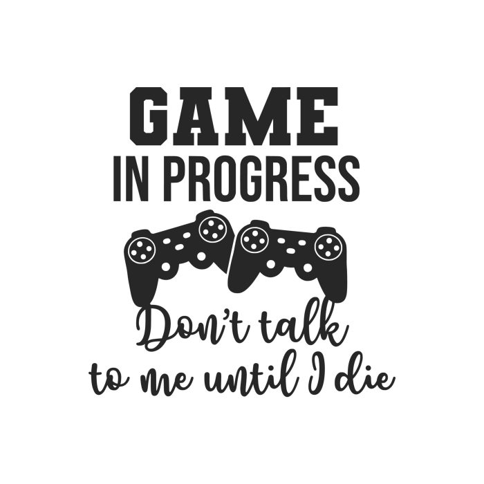 Game in Progress Vinyl Decal - Custom Size
