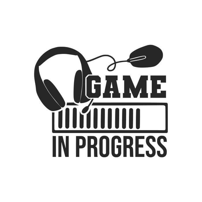 Game in Progress Vinyl Decal - Custom Size