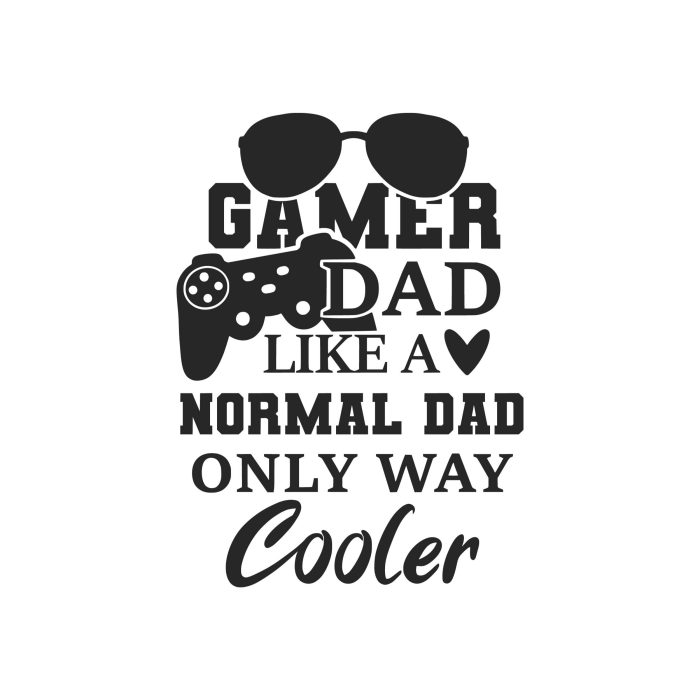 Gamer Dad Vinyl Decal - Custom Size