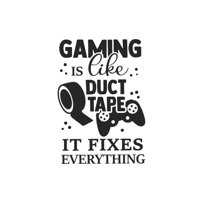 Gaming Fixes Everything Vinyl Decal - Custom Size