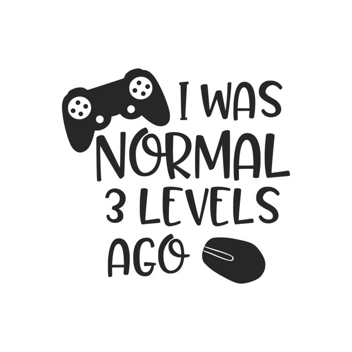 I Was Normal 3 Levels Ago Vinyl Decal - Custom Size